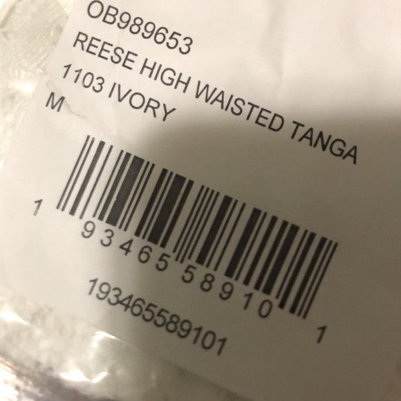 Free People Ivory High Waisted Tanga Panties NEW - Picture 8 of 11